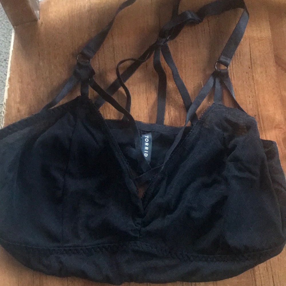 Strappy mesh black torrid bra Torrid size 1